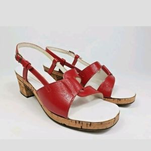 Vintage 1960's Carol Brent Red Summer Shoes